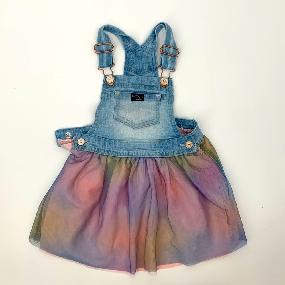 Jordache Overall dress rainbow size 3T